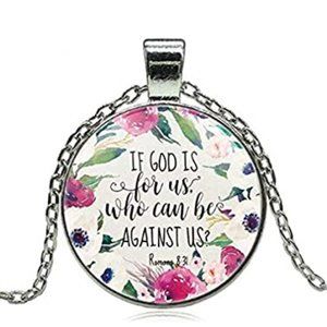 "If God Is For Us" Pendant Necklace W/Chain